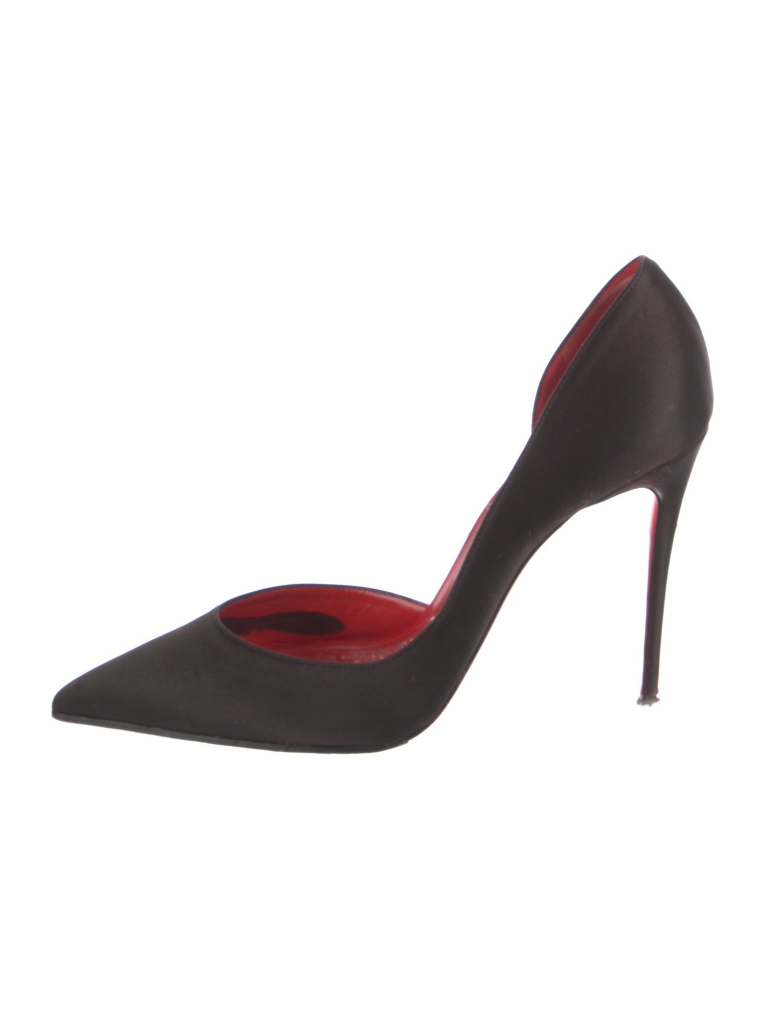 Christian Louboutin Satin D'Orsay Pumps
