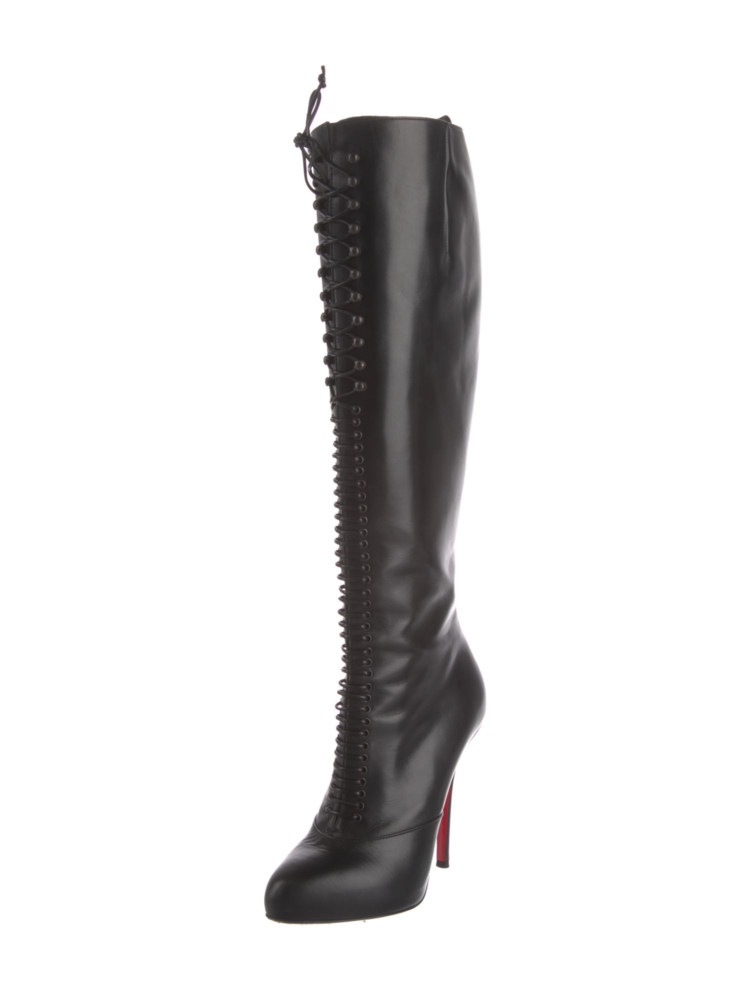 Christian Louboutin Leather Lace-Up Boots