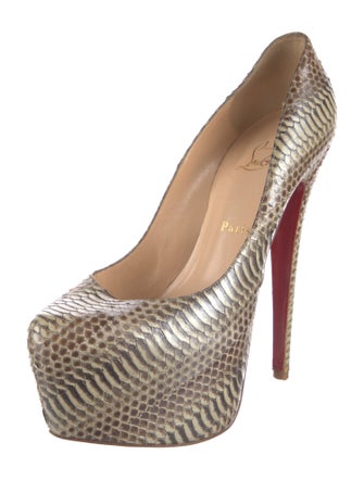 Christian Louboutin Python Animal Print Pumps