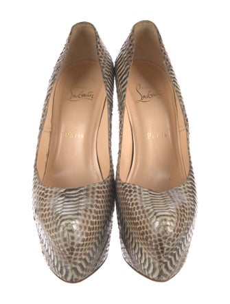 Christian Louboutin Python Animal Print Pumps