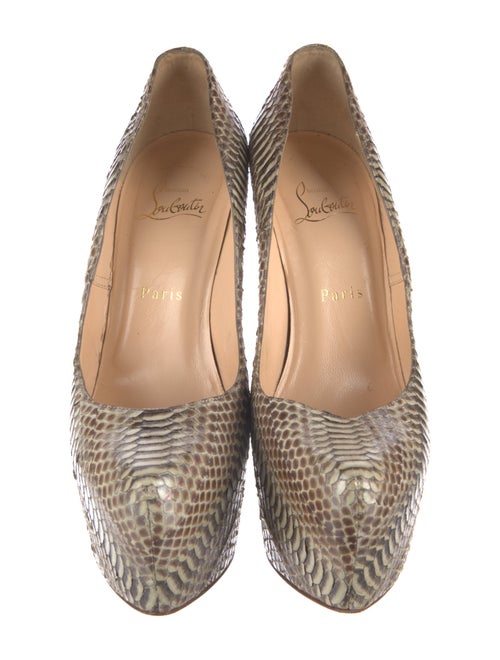 Christian Louboutin Python Animal Print Pumps