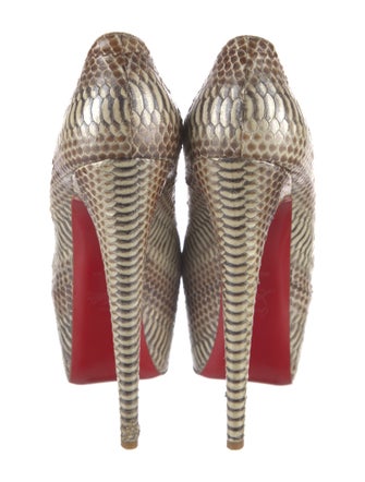 Christian Louboutin Python Animal Print Pumps