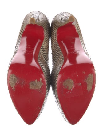 Christian Louboutin Python Animal Print Pumps