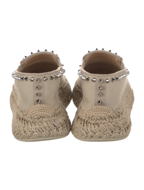 Christian Louboutin Spike Accents Canvas Espadrilles