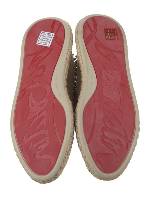 Christian Louboutin Spike Accents Canvas Espadrilles
