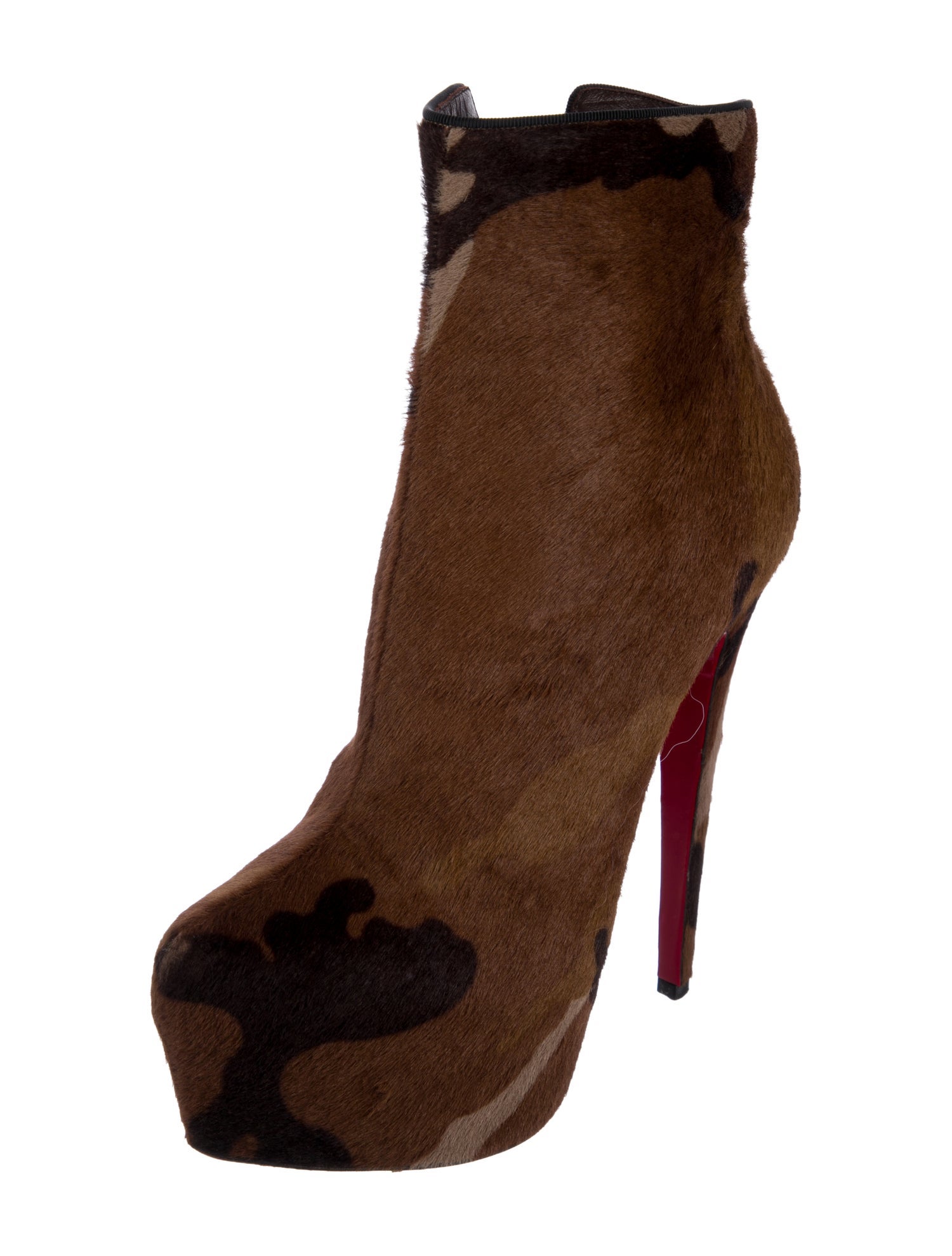 Christian Louboutin Ponyhair Animal Print Boots