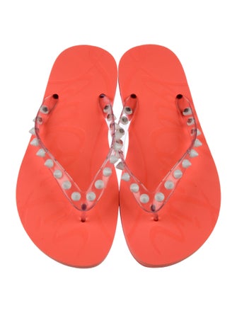 Christian Louboutin Spike Accents Rubber Slides