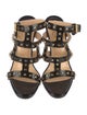 Christian Louboutin Spike Accents Leather Gladiator Sandals