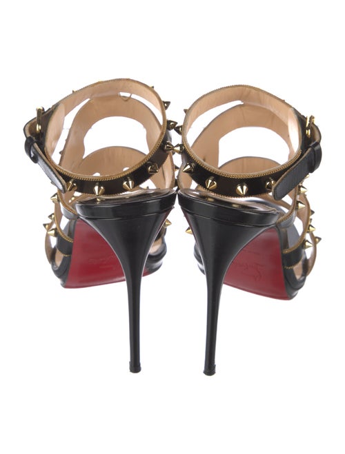 Christian Louboutin Spike Accents Leather Gladiator Sandals