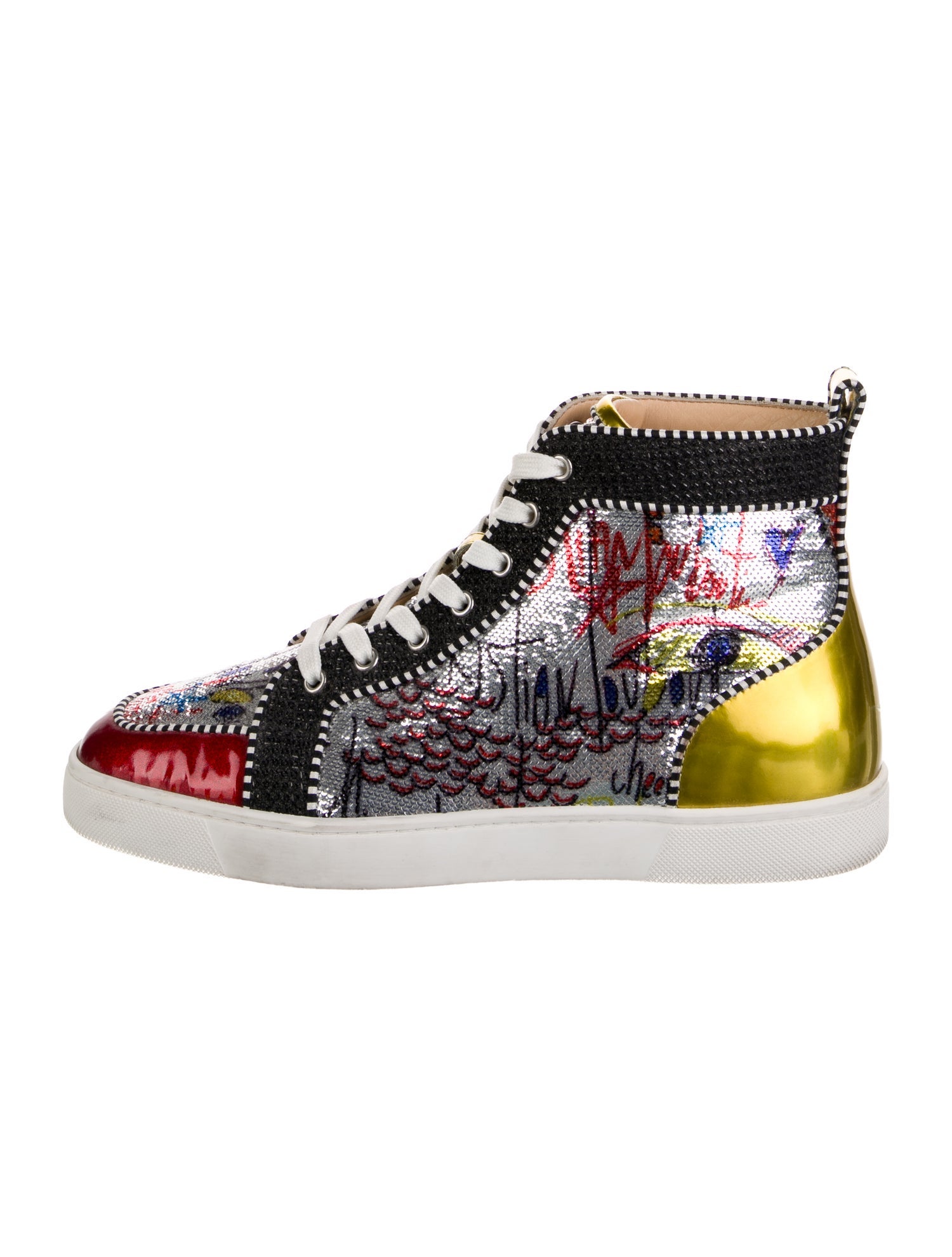 Christian Louboutin Sequins Printed Sneakers