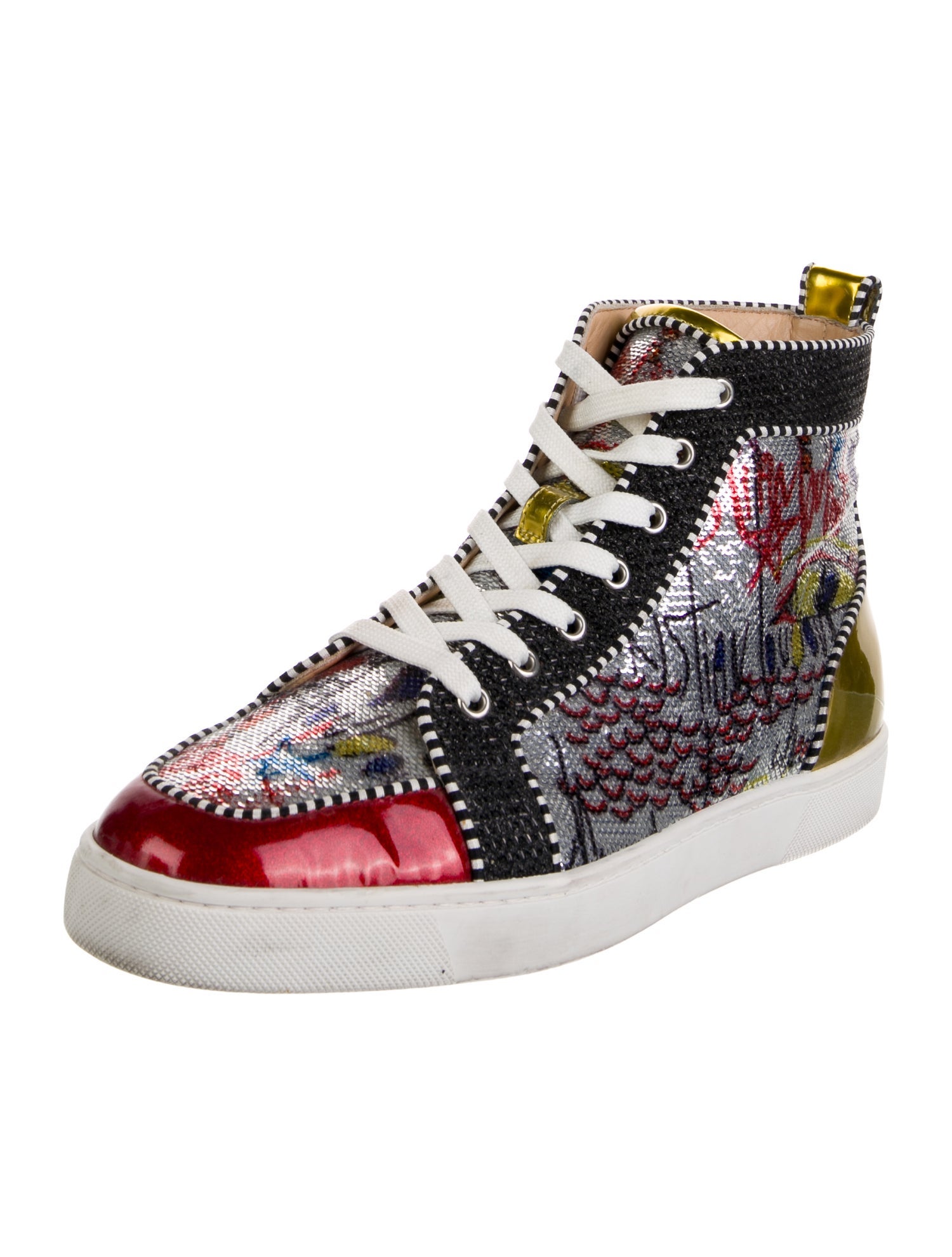 Christian Louboutin Sequins Printed Sneakers