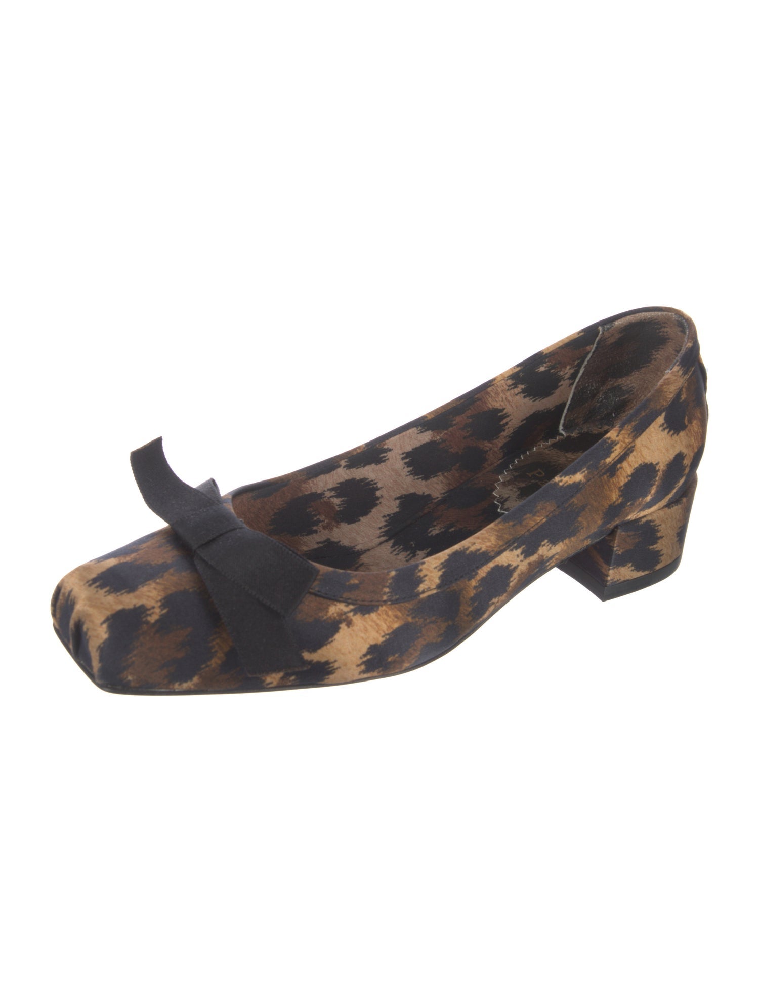 Christian Louboutin Satin Animal Print Pumps