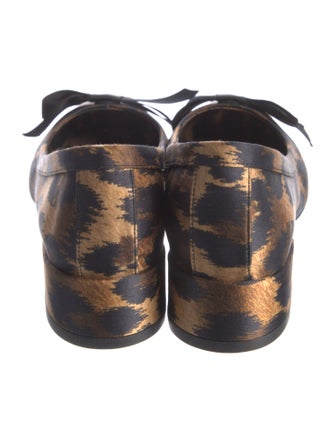 Christian Louboutin Satin Animal Print Pumps