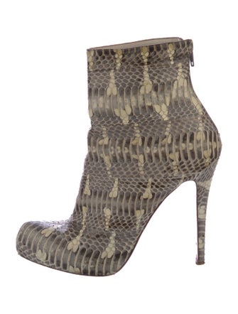 Christian Louboutin Python Animal Print Boots