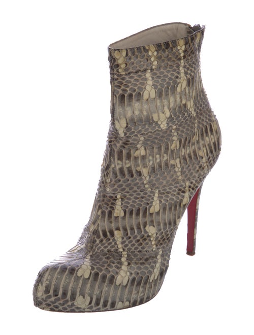Christian Louboutin Python Animal Print Boots