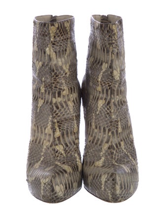 Christian Louboutin Python Animal Print Boots