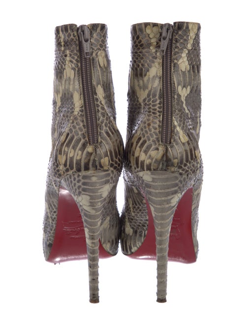 Christian Louboutin Python Animal Print Boots