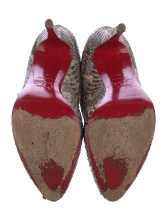 Christian Louboutin Python Animal Print Boots