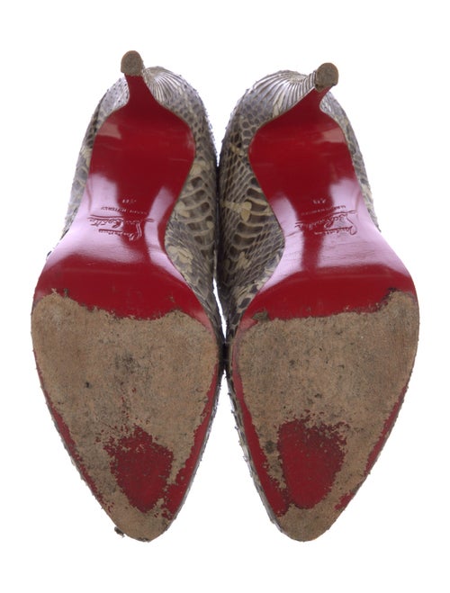 Christian Louboutin Python Animal Print Boots