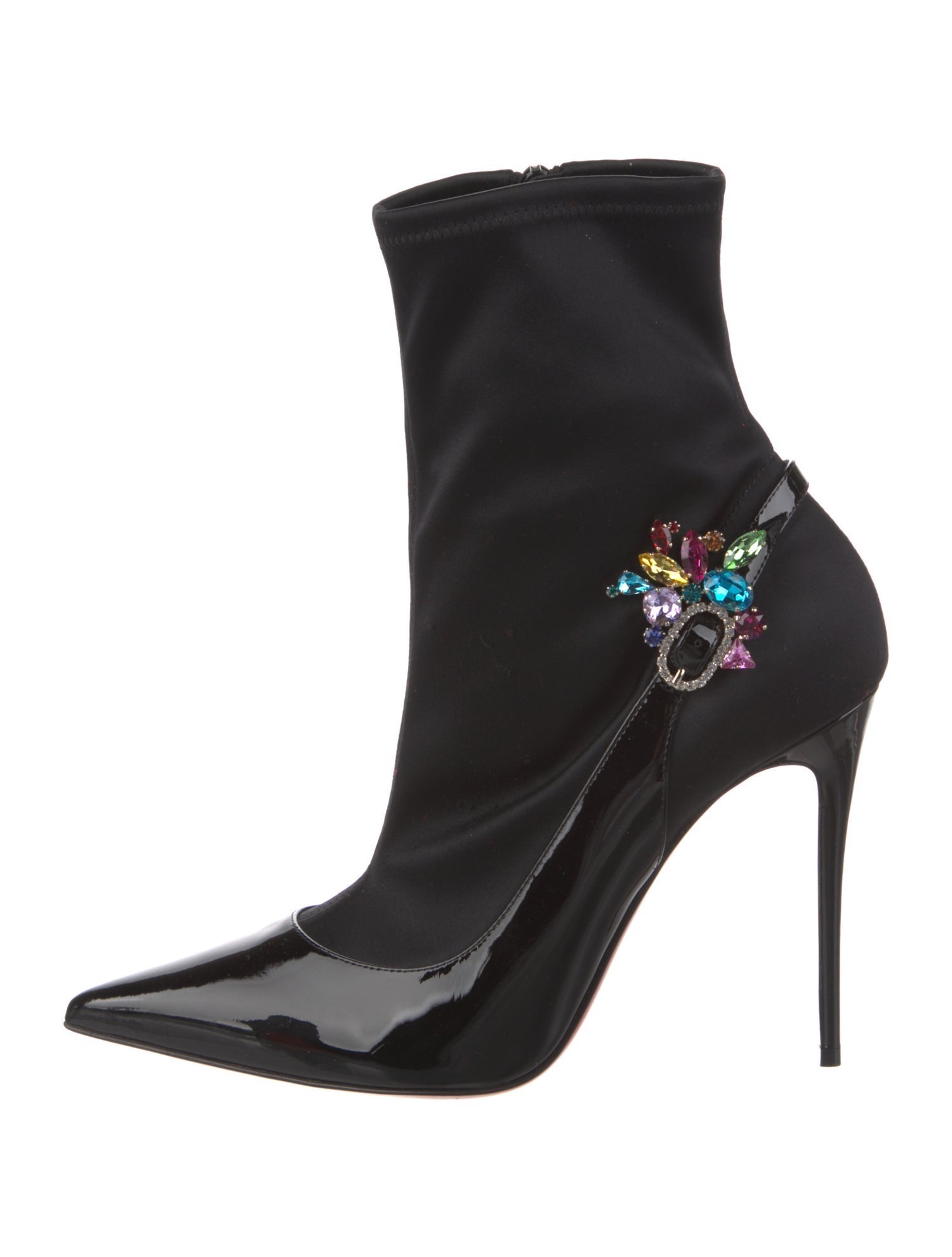 Christian Louboutin Patent Leather Crystal Embellishments D'Orsay Pumps