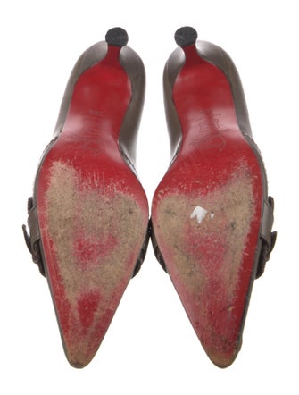 Christian Louboutin Leather Whipstitch Trim Pumps