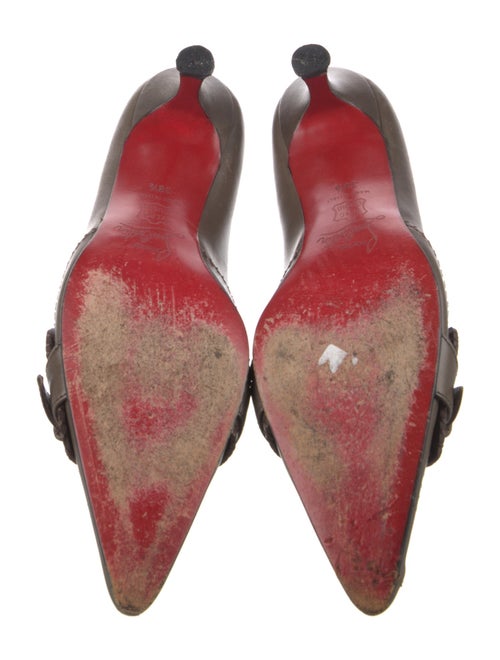 Christian Louboutin Leather Whipstitch Trim Pumps