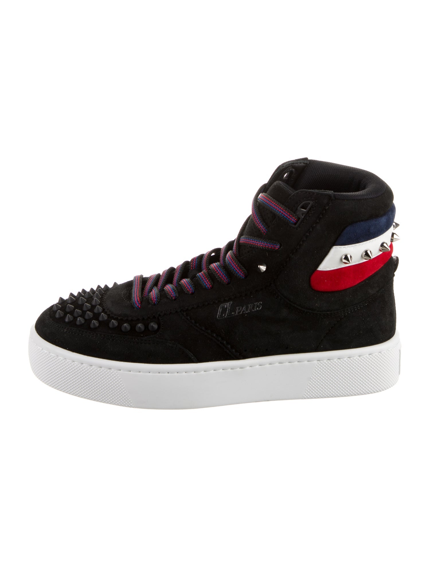 Christian Louboutin Suede Studded Accents Sneakers