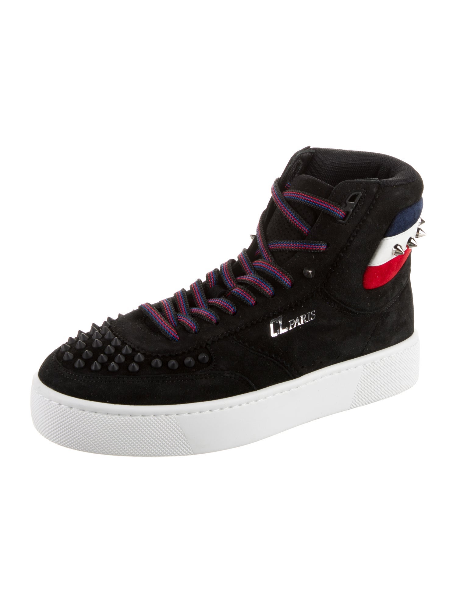 Christian Louboutin Suede Studded Accents Sneakers