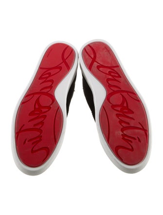 Christian Louboutin Suede Studded Accents Sneakers