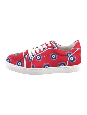 Christian Louboutin Satin Printed Sneakers
