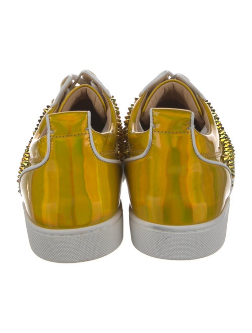 Christian Louboutin Patent Leather Studded Accents Sneakers