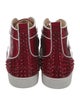 Christian Louboutin Patent Leather Studded Accents Sneakers
