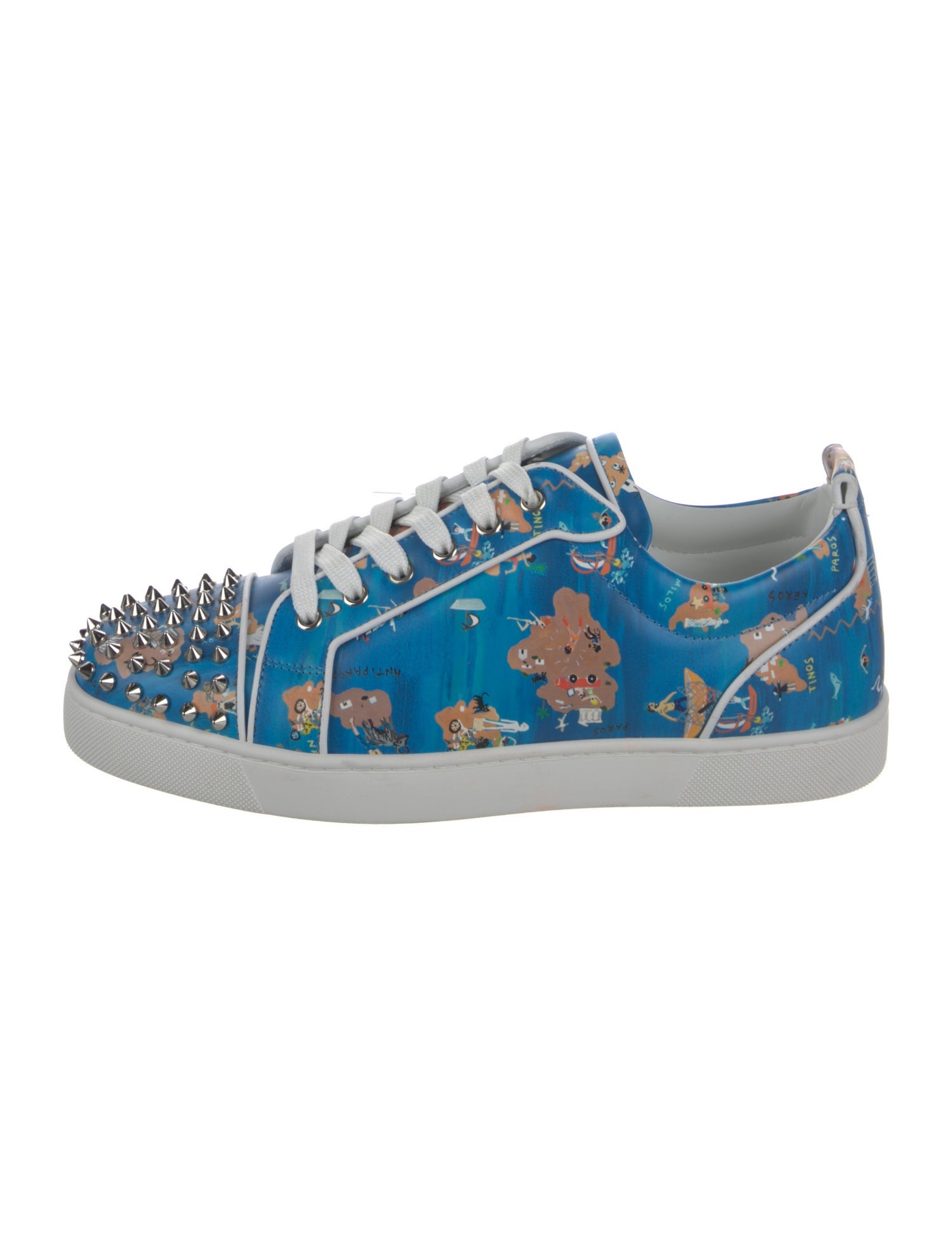 Christian Louboutin Leather Printed Sneakers