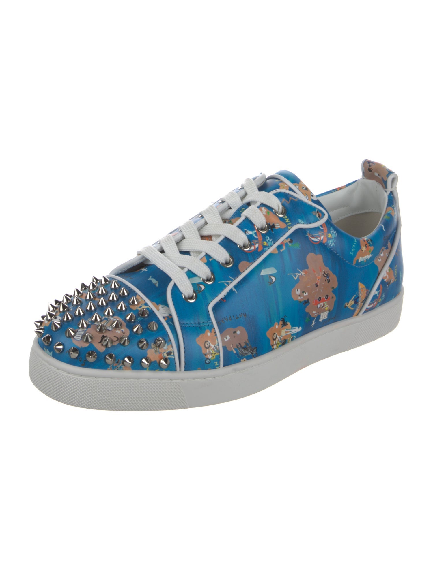 Christian Louboutin Leather Printed Sneakers