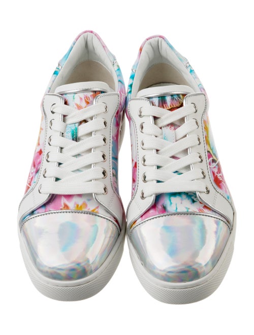 Christian Louboutin Leather Floral Print Sneakers