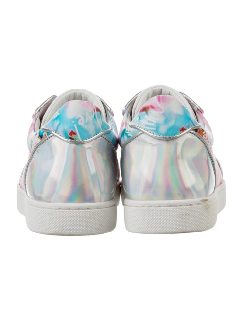 Christian Louboutin Leather Floral Print Sneakers