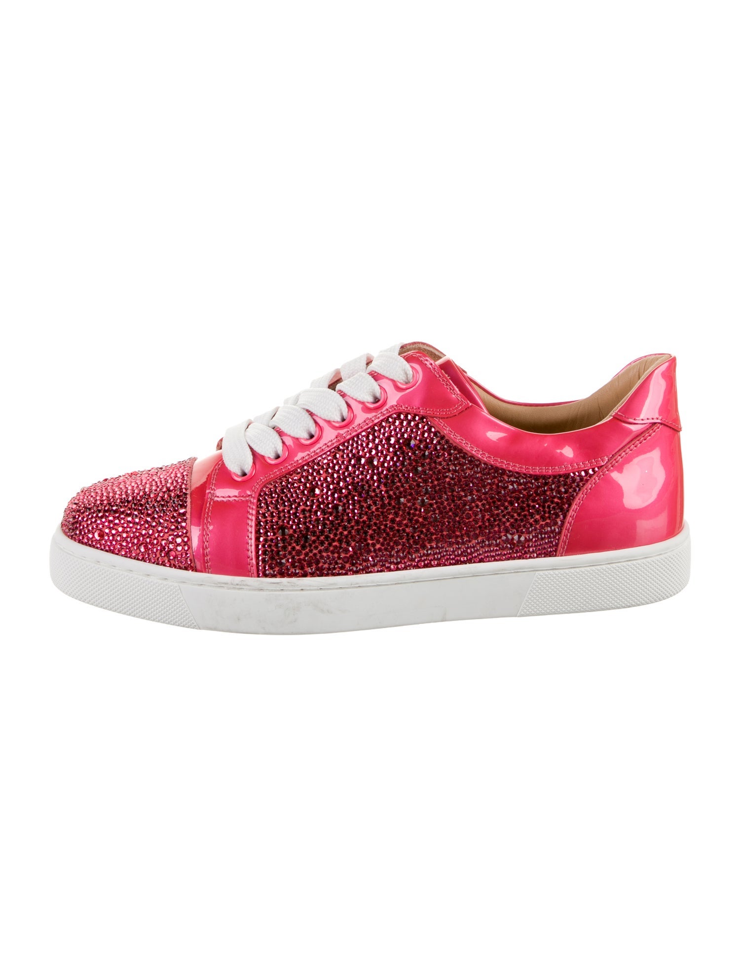 Christian Louboutin Crystal Colorblock Pattern Sneakers