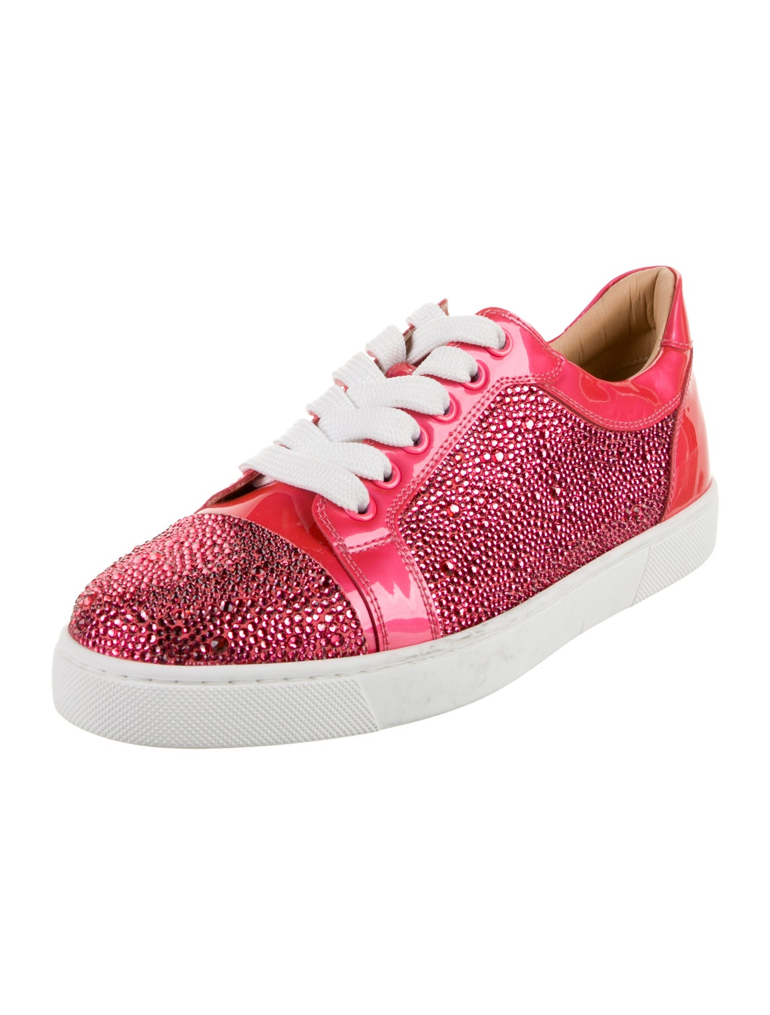 Christian Louboutin Crystal Colorblock Pattern Sneakers