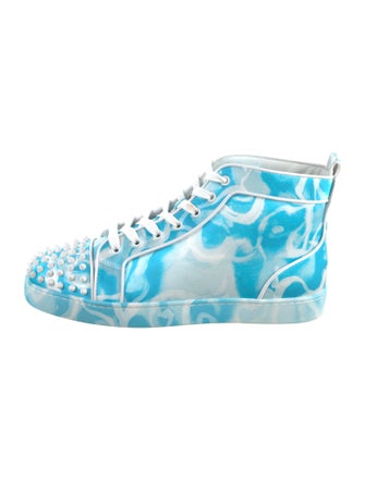 Christian Louboutin Satin Printed Sneakers