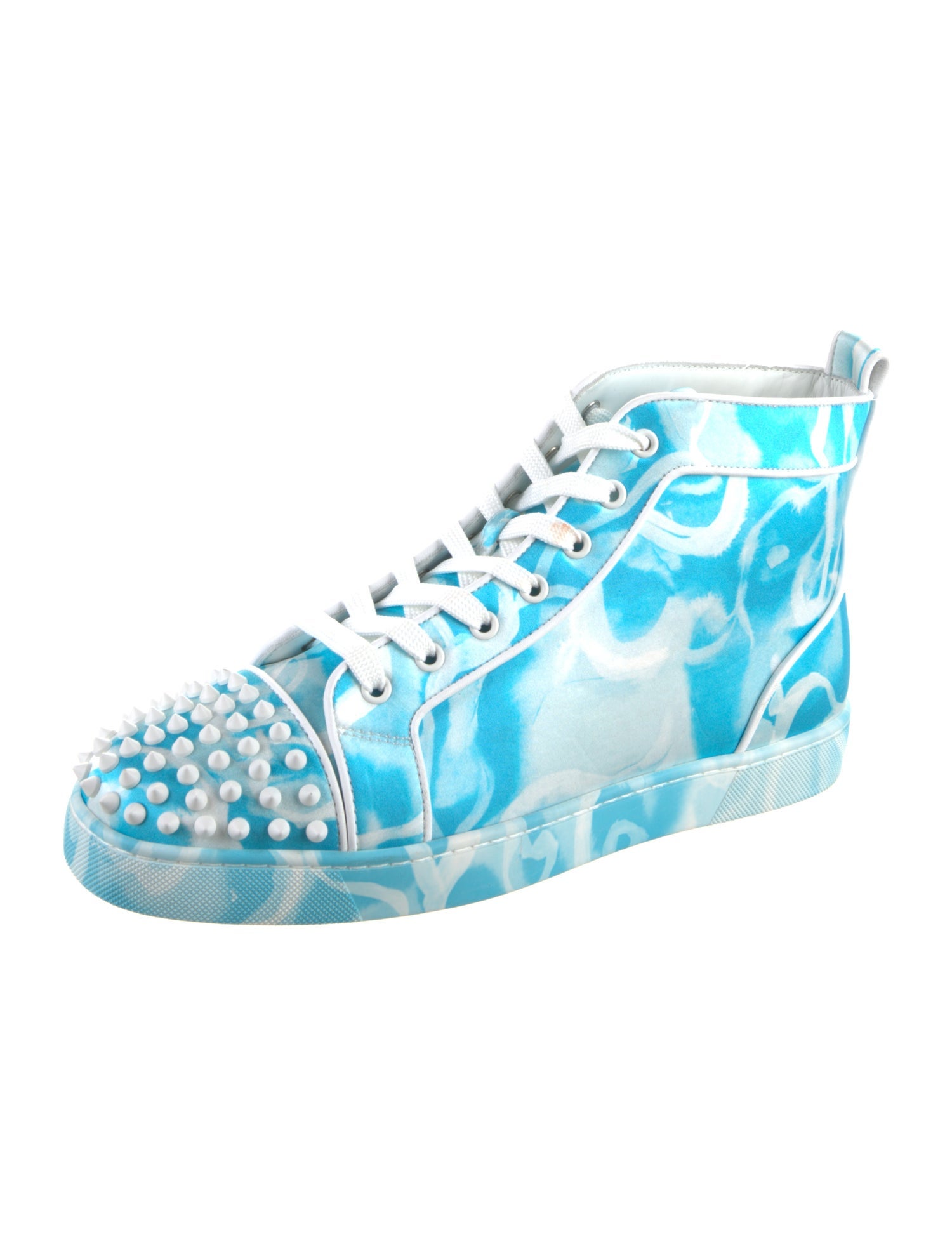 Christian Louboutin Satin Printed Sneakers