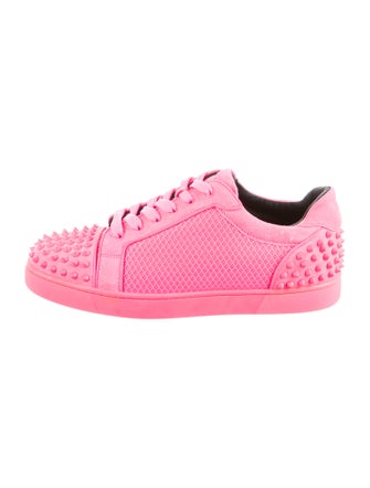 Christian Louboutin Suede Studded Accents Sneakers