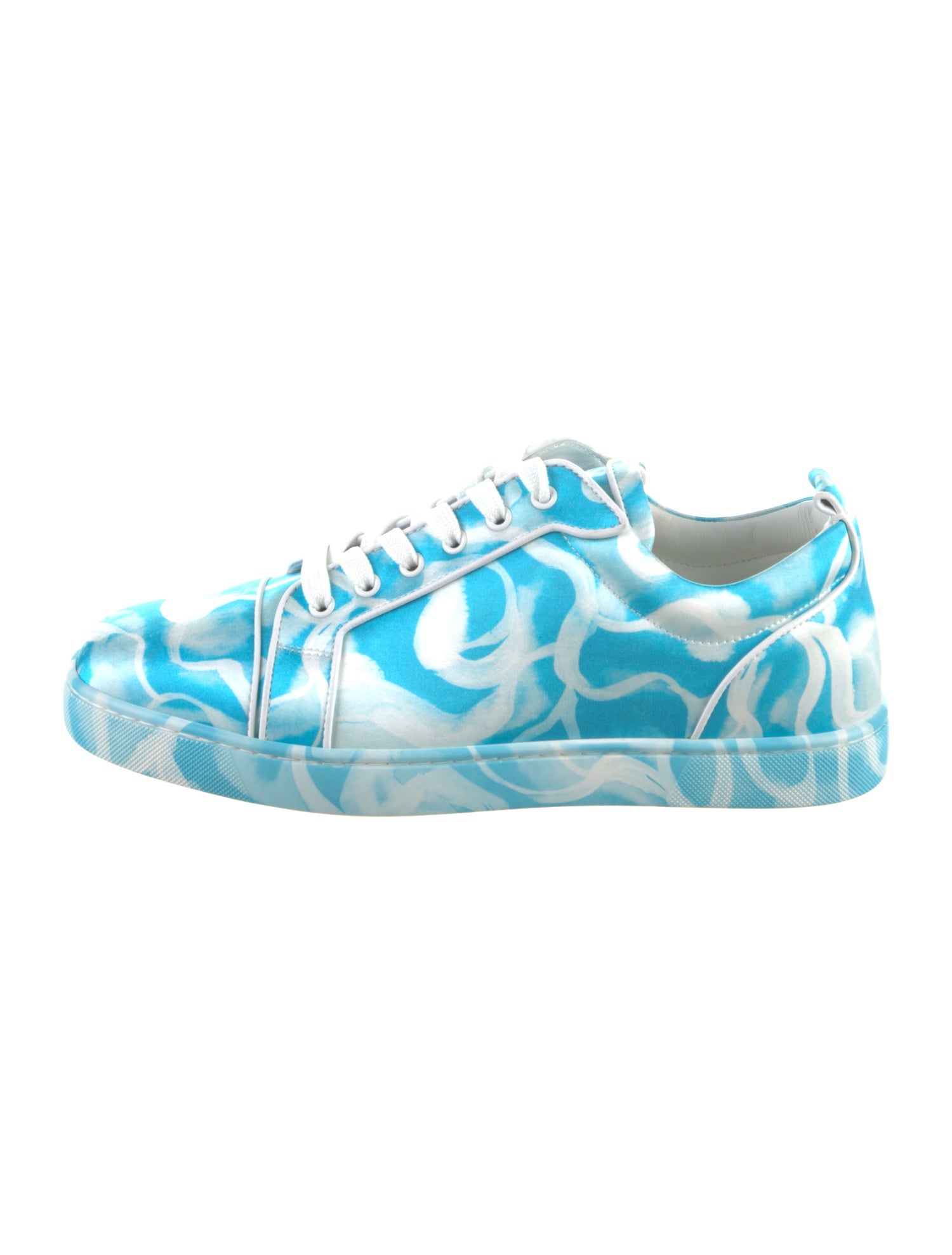 Christian Louboutin Satin Printed Sneakers