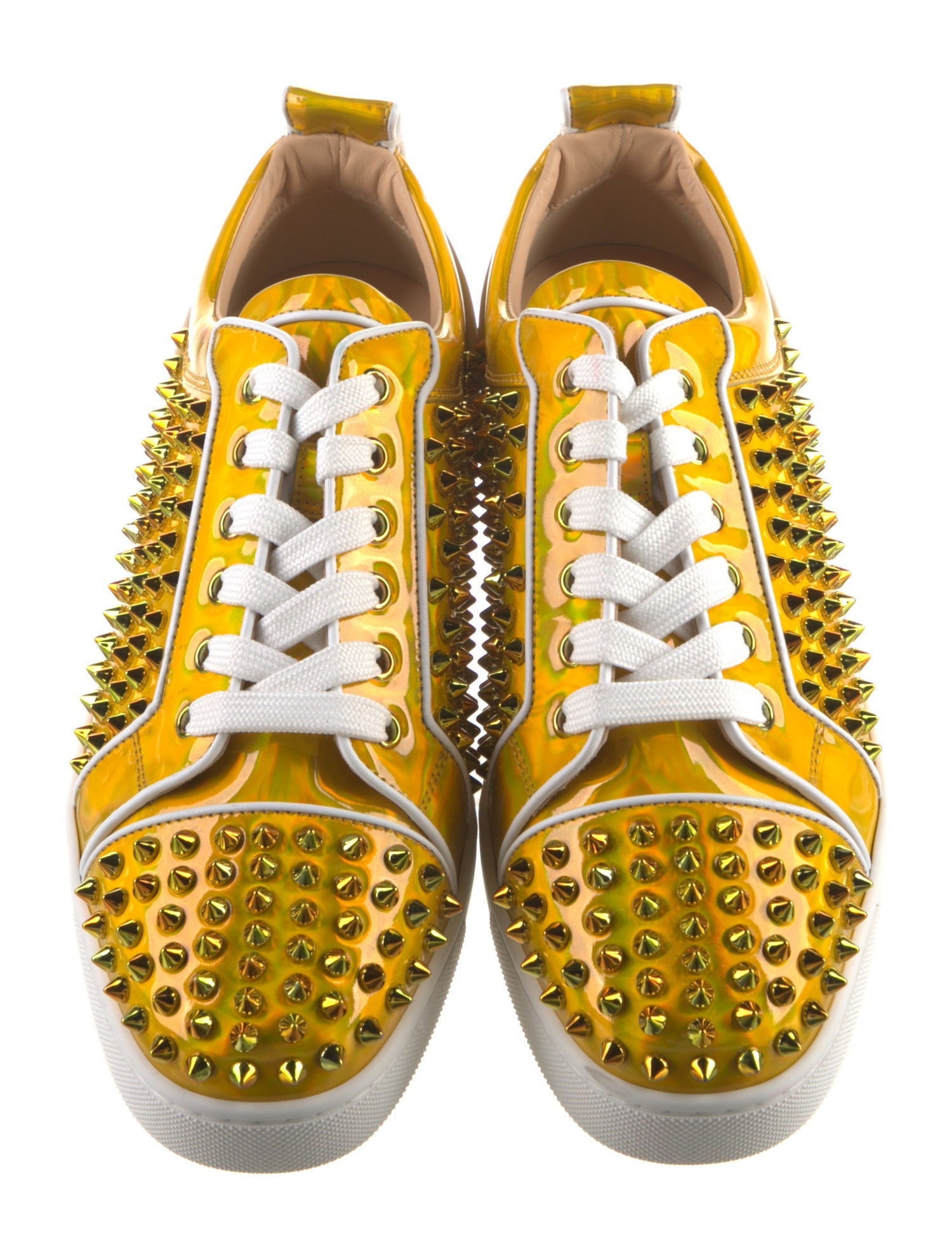 Christian Louboutin Patent Leather Printed Sneakers