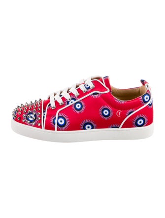 Christian Louboutin Satin Printed Sneakers