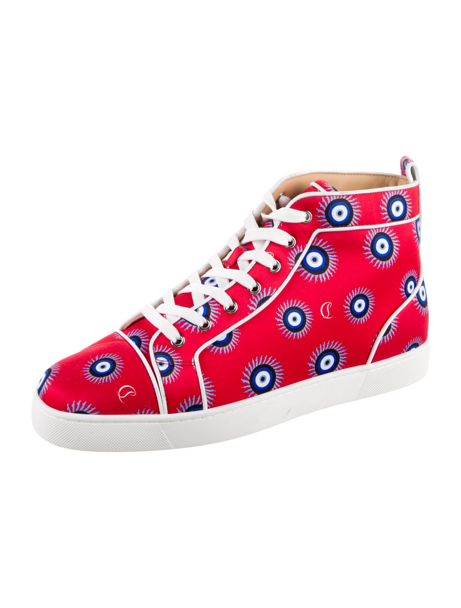 Christian Louboutin Satin Printed Sneakers