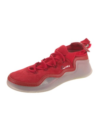 Christian Louboutin Suede Scalloped Accent Sneakers