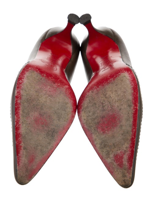 Christian Louboutin Leather Whipstitch Trim Pumps