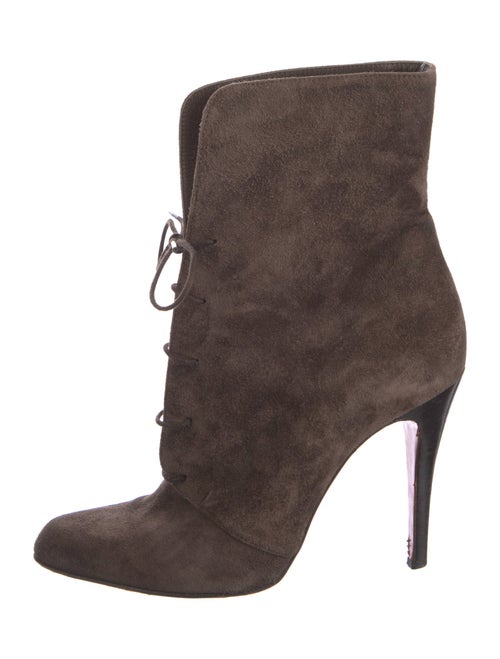 Christian Louboutin Suede Lace-Up Boots
