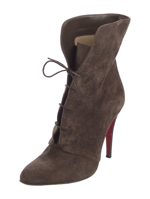 Christian Louboutin Suede Lace-Up Boots