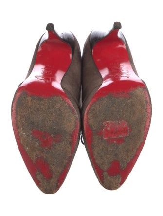 Christian Louboutin Suede Lace-Up Boots